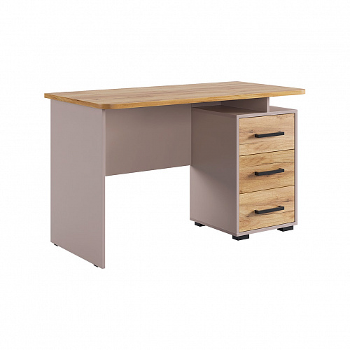 Стол компьютерный Лайт-2 кашемир/дуб крафт золотой