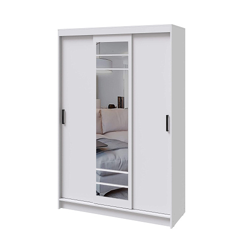 Шкаф-купе БРУНО 3 Белый гладкий