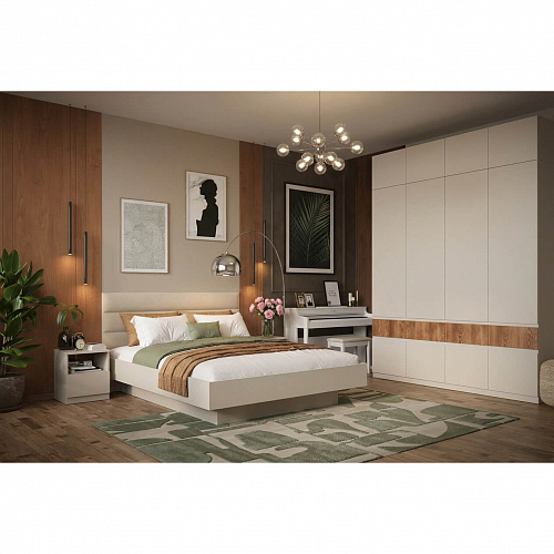 Кровать НК PIANO 1600х2000 Кашемир/Велюр бежевый