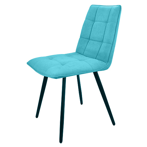 Стул Рица Лофт черный муар/Канди Бирюза