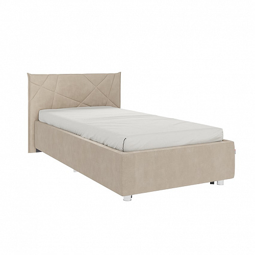 Кровать односпальная Бест 90х200 капучино (велюр)