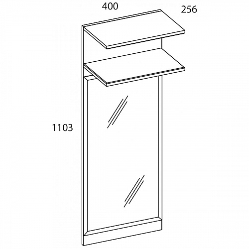 Зеркало1NL OSKAR дуб Санремо