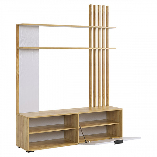 Гостиная Бери К2 дуб крафт золотой/белое дерево