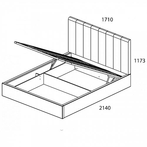 Кровать с подъемным механизмом SABRINA 160 NEBBY 025