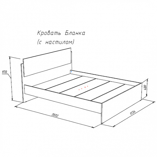 Кровать НК Бланка 1600