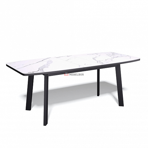Стол обеденный Kenner AA1400 черный/керамика белая