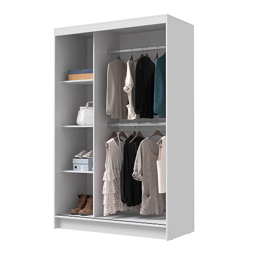 Шкаф-купе БРУНО 4 Белый гладкий