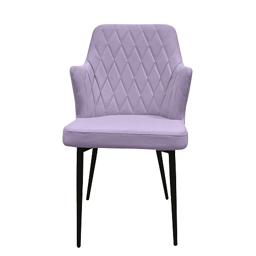 Стул Империя черный муар/Катания Лавендер