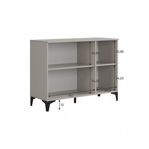 Комод Рич 3 кашемир/фрапучино матовый/черный