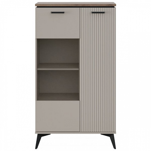 Шкаф с витриной VINATI 1V1D P ПЕРСИДСКИЙ ЖЕМЧУГ/АМАРОК