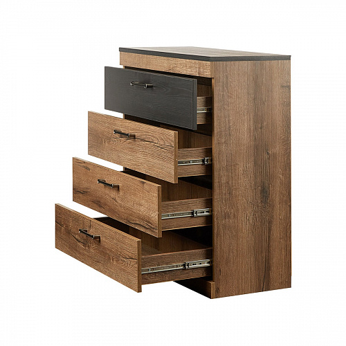 Комод 4S JAGGER Дуб монастырский/Черный