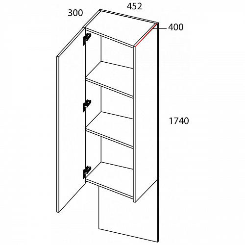 Шкаф навесной MODERN 1DP/45 Персидский жемчуг