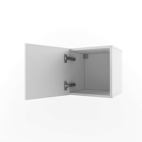 Полка Куб с фасадом НьюТон Грэй Белый Лофт/Авиатор