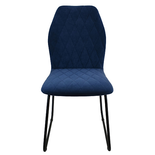 Стул Лацио Релакс черный муар/Катания Дарк Блю