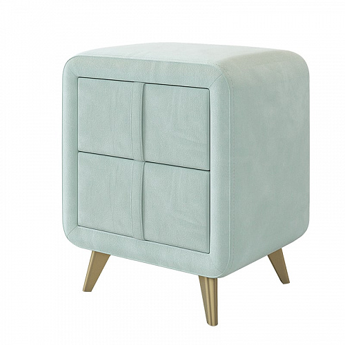 Тумба прикроватная Софи 2 мята (велюр)
