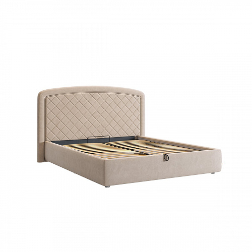 Кровать с подъемным механизмом Сильва 2 160х200 крем (велюр)