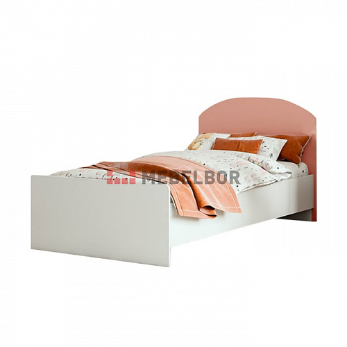 Кровать Лавис 900 Белый/Персик софт