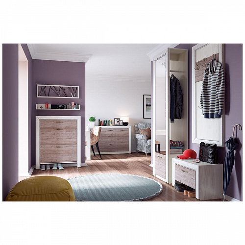 Шкаф 1DZ OLIVIA Вудлайн крем/дуб анкона