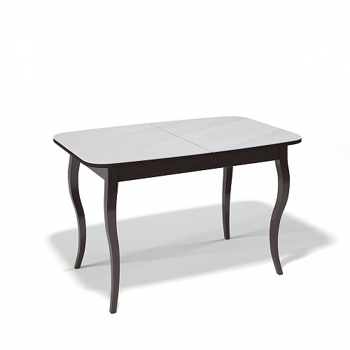 Стол обеденный Kenner 1200 C венге/стекло белое глянец