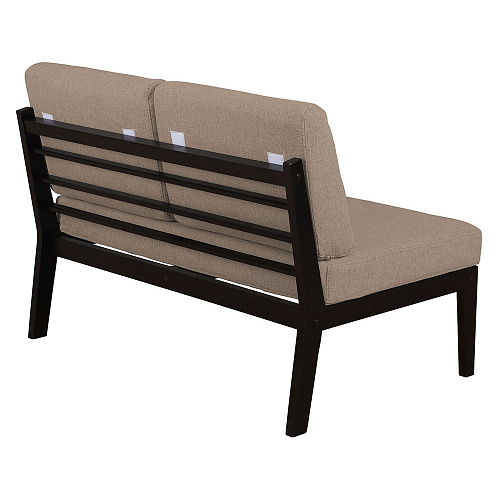 Диван-скамья массив мягкая Венге/UNO LATTE