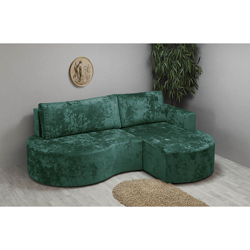 Угловой диван Каир (Левый) PLUSH DUSTY GREEN