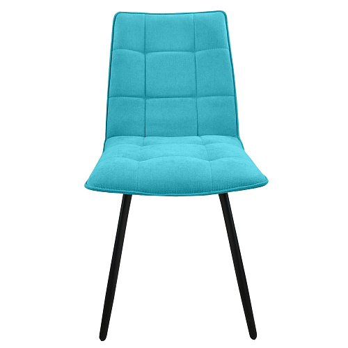 Стул Рица Лофт черный муар/Канди Бирюза