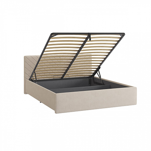 Кровать с подъемным механизмом Сандра 2 160х200  крем (велюр)