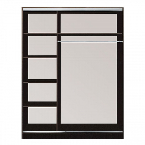 Шкаф-купе 2-х дверный 1755х590 ВАРИАНТ 3 Венге