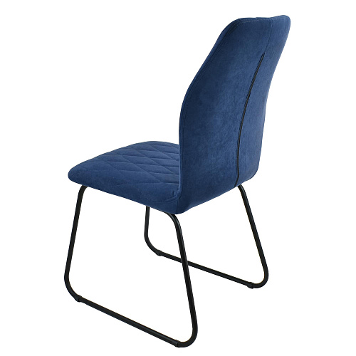 Стул Лацио Релакс черный муар/Катания Дарк Блю