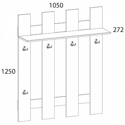 Прихожая DOORSET №2 Дуб наварра