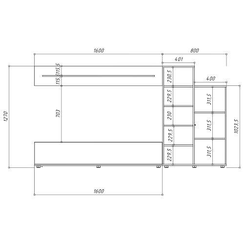 Гостиная НК AMAZON Белый/Белый
