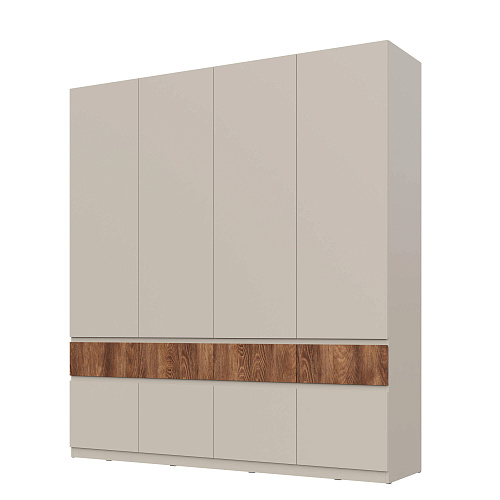 Шкаф НК PIANO 4-х створчатый Кашемир/Каштан