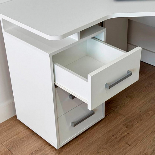 Стол компьютерный Лайт-2 1200 угловой белый