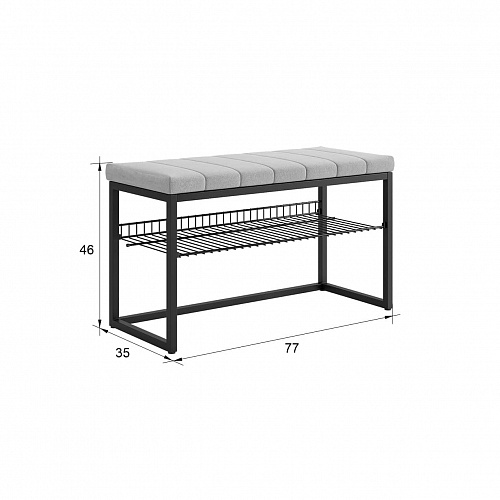 Обувница Классная 2 золото/оникс (велюр)