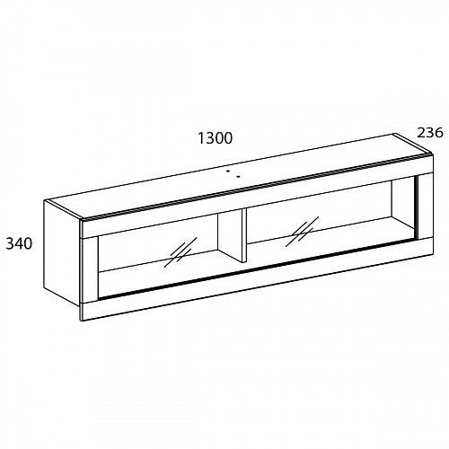 Полка 1V OSKAR дуб Санремо