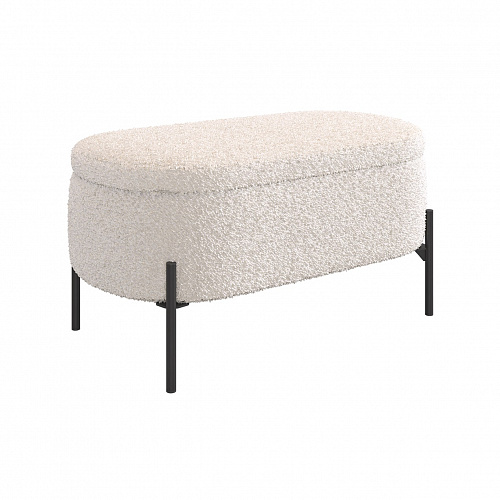 Пуф Барни белый (плюш)