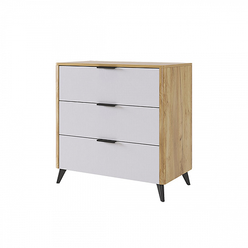 Комод Адам дуб крафт золотой/белое дерево