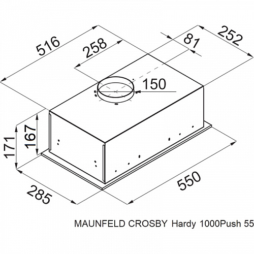 Вытяжка Maunfeld Crosby Hardy 1000Push White