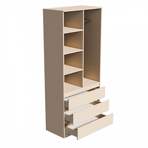 Шкаф Мори МШ 900.2 3 ящика Сатин