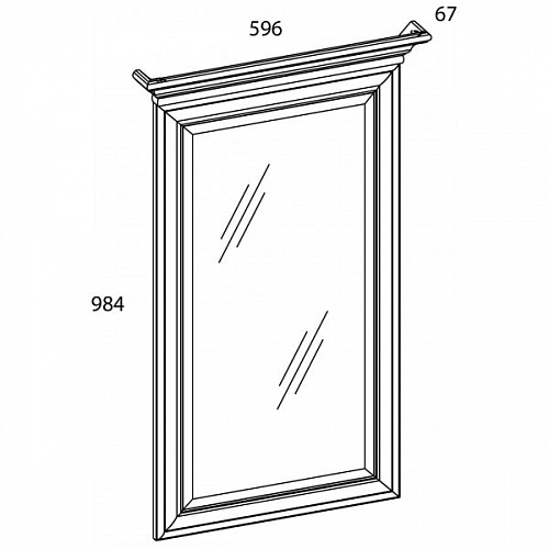 Зеркало 50 TIFFANY Вудлайн кремовый
