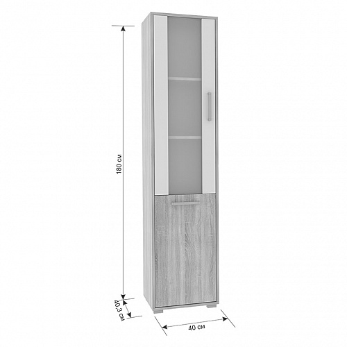 Стол компьютерный Лайт К3 дуб сонома/белый