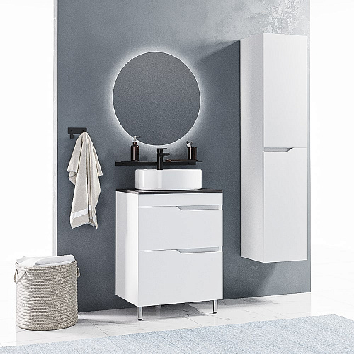 Тумба Теона со столешницей и накладным умывальником