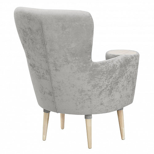 Кресло отдыха Гуччи PLUSH SILVER левое