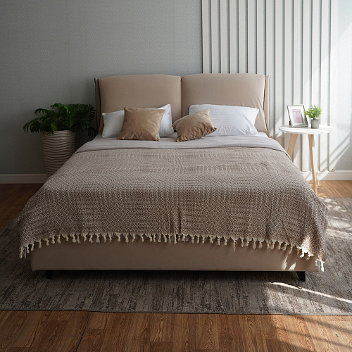 Кровать с подъемным механизмом Венеция 1600 Бежевый Софт