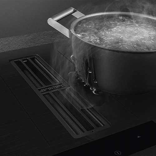 Варочная поверхность со встроенной вытяжкой Smeg HOBD382MB2