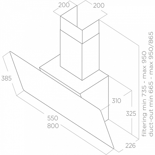 Вытяжка ELICA JUST DRY BL/A/55-PRF0193729