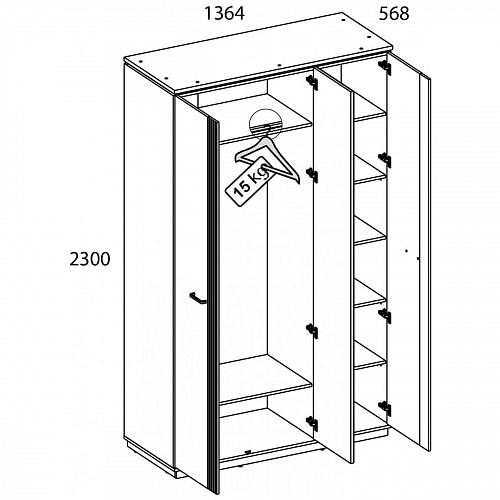 Шкаф VINATI 3DG Z ПЕРСИДСКИЙ ЖЕМЧУГ/АМАРОК