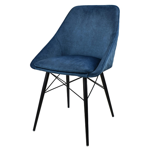 Стул Монти ST Люкс черный муар/Noel Blue