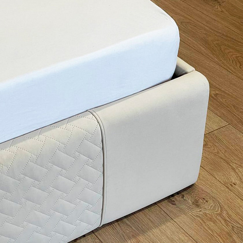 Кровать с подъемным механизмом Хлоя 160х200 крем (велюр)