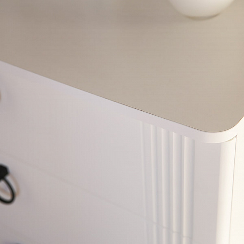 Комод Ева белое дерево/белый матовый